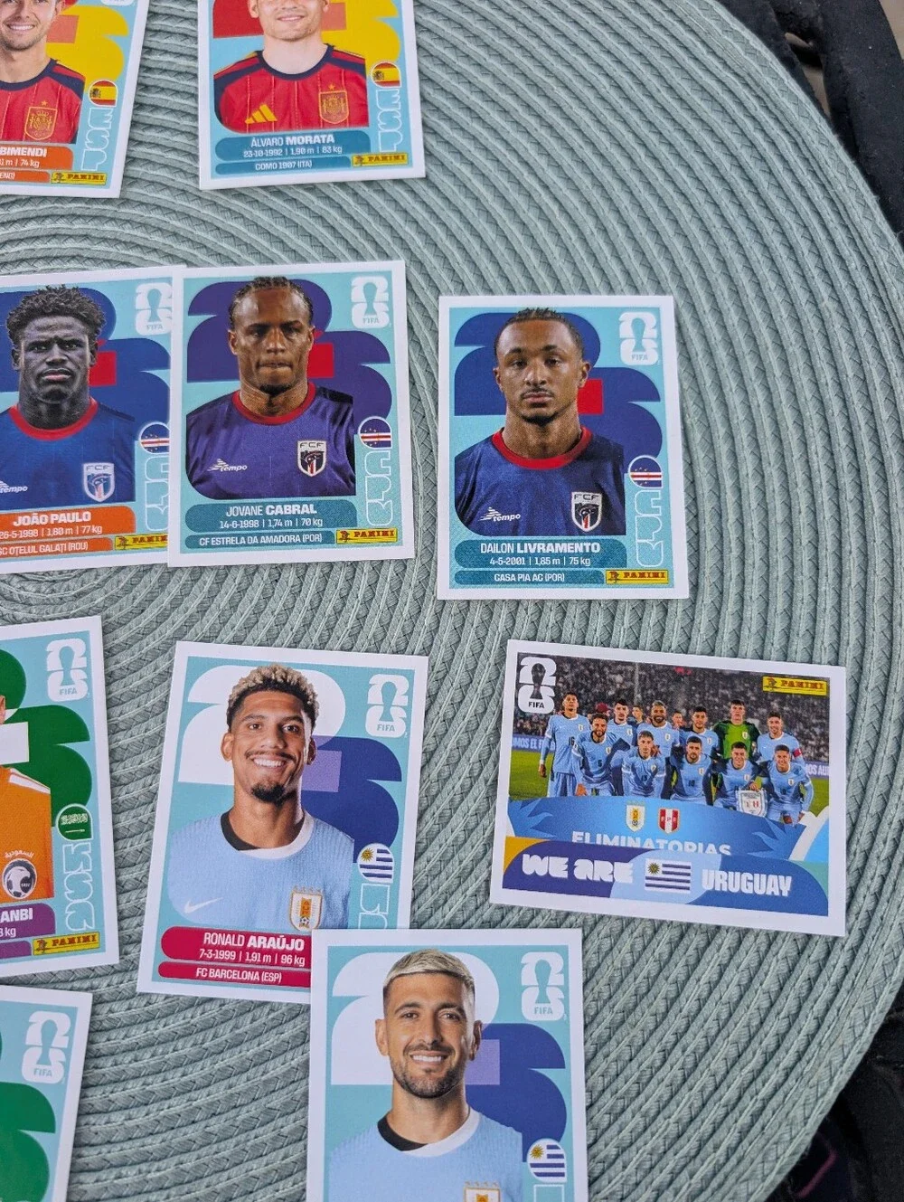 Soccer World Cup 2026 Panini Player Sticker Lot Group H- Ksa, Uru, Esp, Cpv-16 - Picture 2 of 4